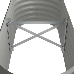 Letto Giardino Acciaio Zincato 114x40x36 cm Grigio 318864