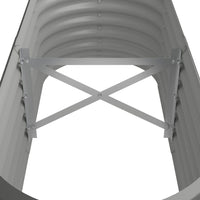 Vassoio per fioriera aiuola rialzata piante fiori terrazza giardino giardino acciaio verniciato a polvere 114 x 40 x 36 cm grigio 02_0039570