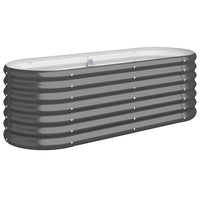 Letto da Giardino in Acciaio Zincato 114x40x36 cm Antracite 318866