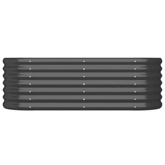 Portavaso per fioriera aiuola rialzata piante fiori terrazza giardino giardino acciaio verniciato a polvere antracite 02_0039492