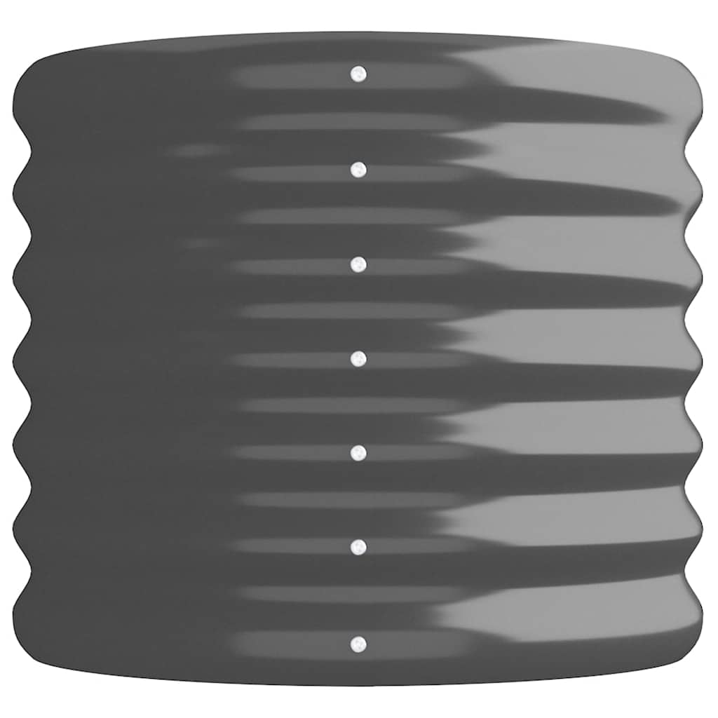 Vaso Giardino Acciaio Verniciato Polvere 114x40x36 cm Antracite cod mxl 54448