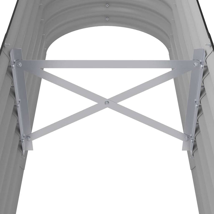 Vaso Giardino Acciaio Verniciato Polvere 114x40x36 cm Antracite cod mxl 54448