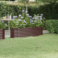 Letto Giardino Acciaio Verniciato a Polvere 152x40x36cm Marrone
