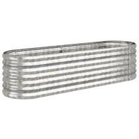 Vaso Giardino Acciaio Verniciato a Polvere 152x40x36 cm Argento cod mxl 50055