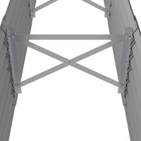 Letto Giardino Acciaio Zincato 224x40x36 cm Grigio 318874
