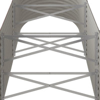 Letto Giardino Acciaio Verniciato a Polvere 224x40x36cm Marrone