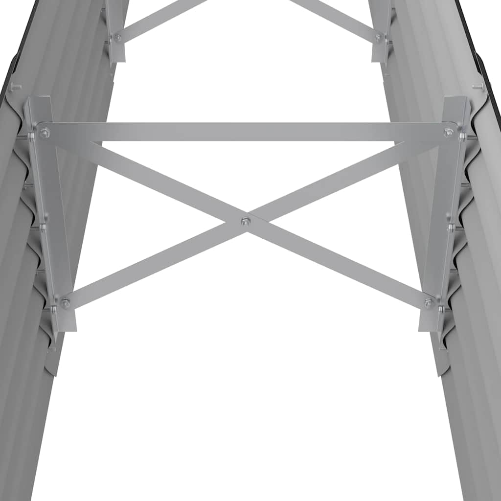 Letto da Giardino in Acciaio Zincato 224x40x36 cm Antracite 318876