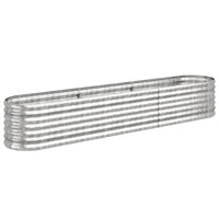 Letto Giardino Acciaio Verniciato a Polvere 224x40x36cm Argento