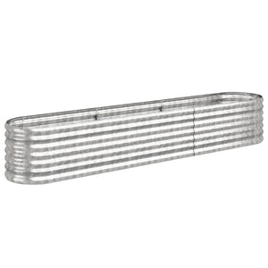 Letto Giardino Acciaio Verniciato a Polvere 224x40x36cm Argento