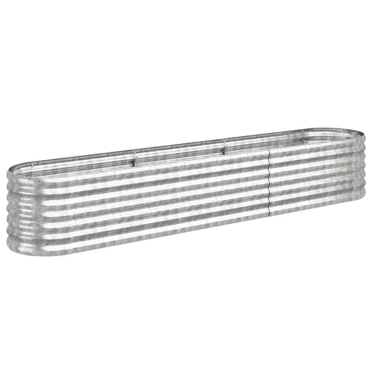 Letto Giardino Acciaio Verniciato a Polvere 224x40x36cm Argento