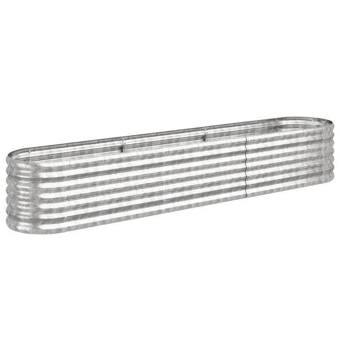 Letto Giardino Acciaio Verniciato a Polvere 224x40x36cm Argento