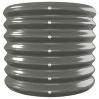 Vassoio per fioriera aiuola rialzata piante fiori terrazza giardino giardino acciaio verniciato a polvere 260 x 40 x 36 cm grigio 02_0039616