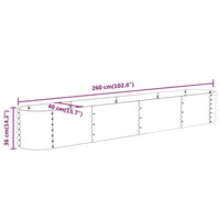 Letto Giardino Acciaio Zincato 224x40x36 cm Grigio 318879