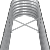 Letto da Giardino in Acciaio Zincato 260x40x36 cm Antracite 318881