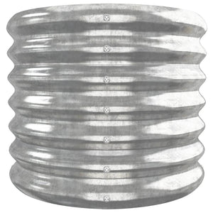 Letto Giardino Acciaio Verniciato a Polvere 260x40x36cm Argento