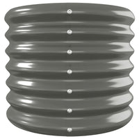 Vassoio per fioriera aiuola rialzata piante fiori terrazza giardino giardino acciaio verniciato a polvere 332 x 40 x 36 cm grigio 02_0039634