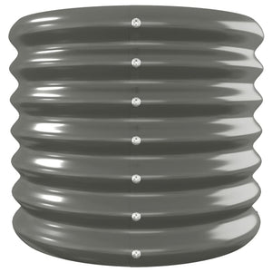 Vassoio per fioriera aiuola rialzata piante fiori terrazza giardino giardino acciaio verniciato a polvere 332 x 40 x 36 cm grigio 02_0039634