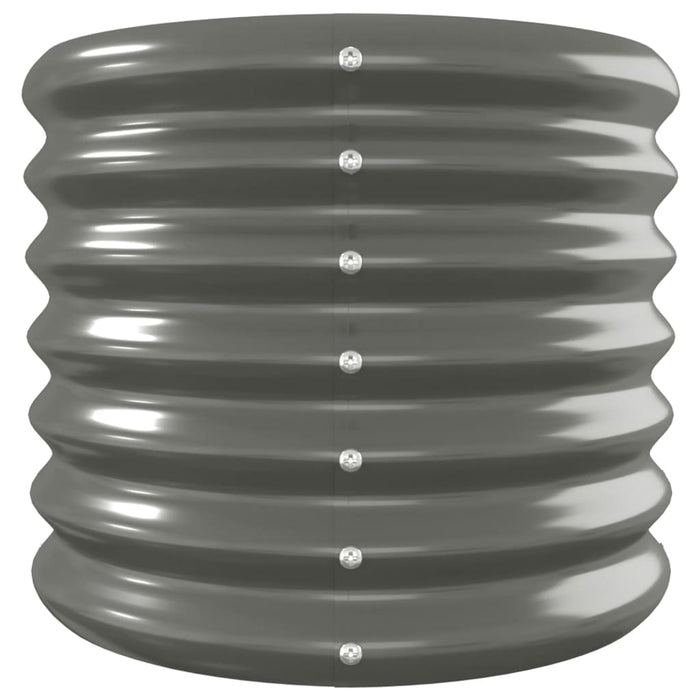 Vassoio per fioriera aiuola rialzata piante fiori terrazza giardino giardino acciaio verniciato a polvere 332 x 40 x 36 cm grigio 02_0039634
