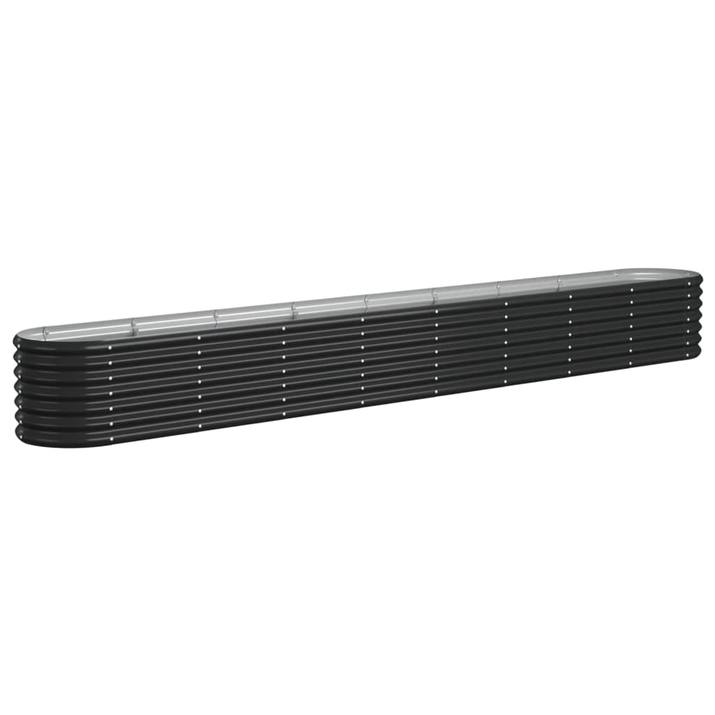 Portavaso per fioriera aiuola rialzata piante fiori terrazza giardino giardino acciaio verniciato a polvere antracite 02_0039499