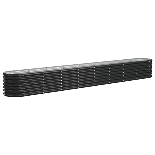 Portavaso per fioriera aiuola rialzata piante fiori terrazza giardino giardino acciaio verniciato a polvere antracite 02_0039499