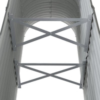 Letto Giardino Acciaio Zincato 114x40x68 cm Grigio 318889