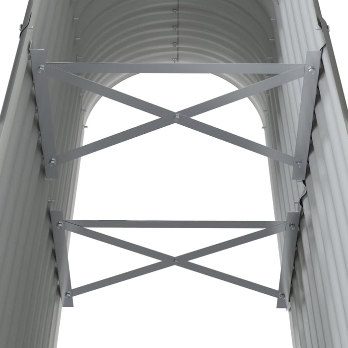 Letto Giardino Acciaio Zincato 114x40x68 cm Grigio 318889