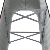 Letto Giardino Acciaio Verniciato a Polvere 114x40x68cm Marrone