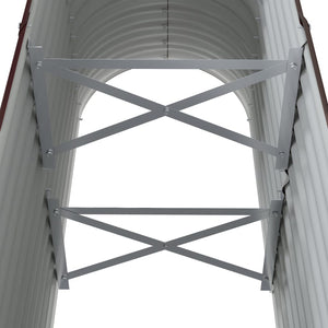 Letto Giardino Acciaio Verniciato a Polvere 114x40x68cm Marrone