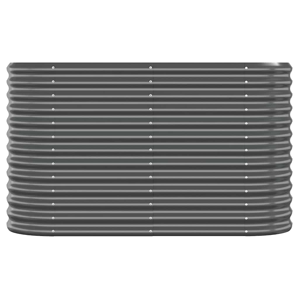 Vaso Giardino Acciaio Verniciato Polvere 114x40x68 cm Antracite cod mxl 50079