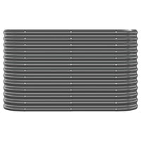 Vaso Giardino Acciaio Verniciato Polvere 114x40x68 cm Antracite cod mxl 50079