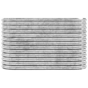 Letto Giardino Acciaio Zincato 114x40x68cm Argento 318892