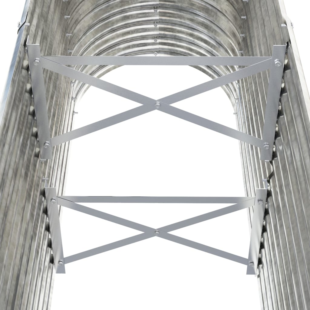 Letto Giardino Acciaio Zincato 114x40x68cm Argento 318892