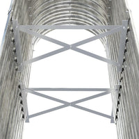 Letto Giardino Acciaio Zincato 114x40x68cm Argento 318892