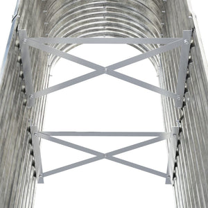 Letto Giardino Acciaio Zincato 114x40x68cm Argento 318892