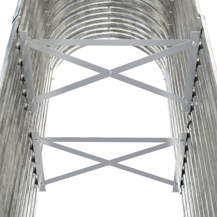 Letto Giardino Acciaio Verniciato a Polvere 114x40x68cm Argento