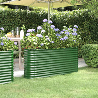 Letto Giardino Acciaio Zincato 152x40x68 cm Verde 318893