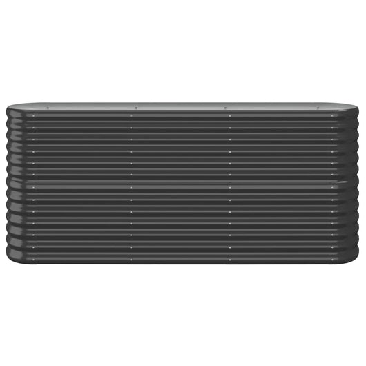 Portavaso per fioriera aiuola rialzata piante fiori terrazzo giardino giardino acciaio verniciato a polvere antracite 02_0039484