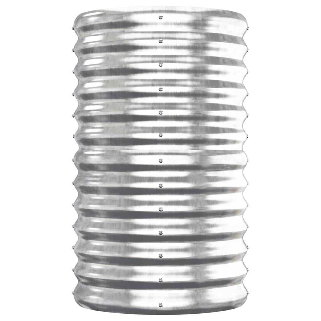 Vassoio per fioriera aiuola rialzata piante fiori terrazza giardino giardino argento acciaio verniciato a polvere Argento 02_0039690