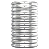 Vassoio per fioriera aiuola rialzata piante fiori terrazza giardino giardino argento acciaio verniciato a polvere Argento 02_0039690