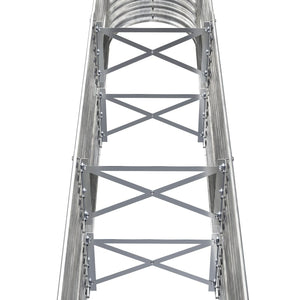 Vassoio per fioriera aiuola rialzata piante fiori terrazza giardino giardino argento acciaio verniciato a polvere Argento 02_0039690