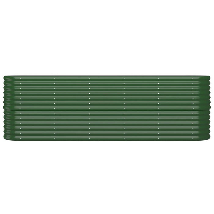 Letto Giardino Acciaio Verniciato a Polvere 224x40x68 cm Verde