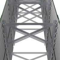 Letto Giardino Acciaio Verniciato a Polvere 224x40x68 cm Verde