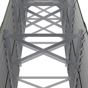 Letto Giardino Acciaio Verniciato a Polvere 224x40x68 cm Verde