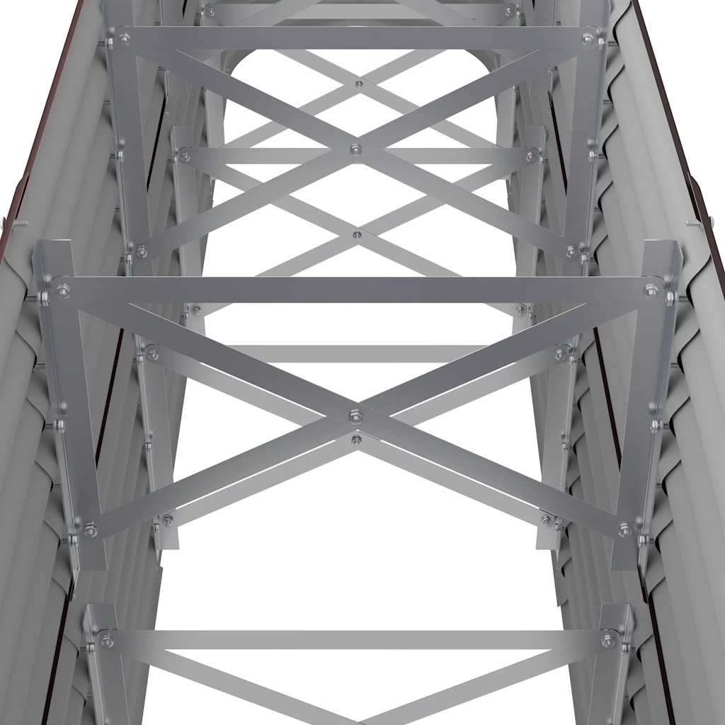 Letto Giardino Acciaio Zincato 224x40x68cm Marrone 318900