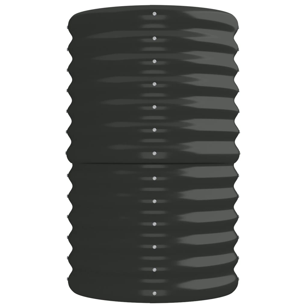 Portavaso per fioriera aiuola rialzata piante fiori terrazzo giardino giardino acciaio verniciato a polvere antracite 02_0039498