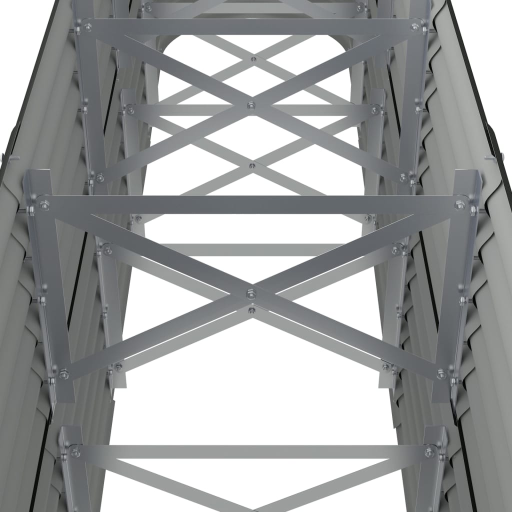 Portavaso per fioriera aiuola rialzata piante fiori terrazzo giardino giardino acciaio verniciato a polvere antracite 02_0039498