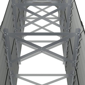 Portavaso per fioriera aiuola rialzata piante fiori terrazzo giardino giardino acciaio verniciato a polvere antracite 02_0039498