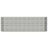 Letto Giardino Acciaio Verniciato a Polvere 224x40x68cm Argento