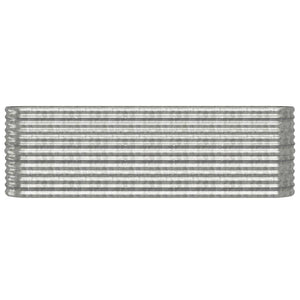 Letto Giardino Acciaio Verniciato a Polvere 224x40x68cm Argento