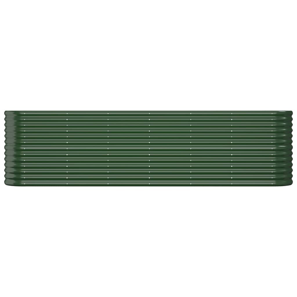 Letto Giardino Acciaio Verniciato a Polvere 260x40x68 cm Verde